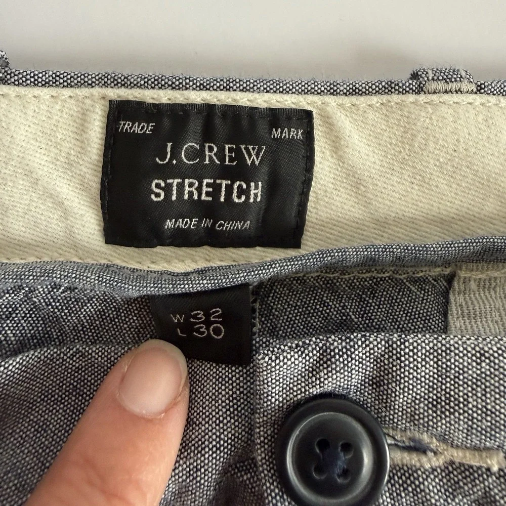 J. CREW 484 Slim-Fit Twill Pant‎ 32x30 (measured 33x29.5) Grey Stretch Career